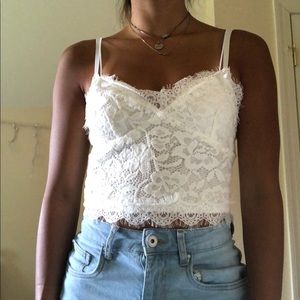 Spaghetti strap lace cami